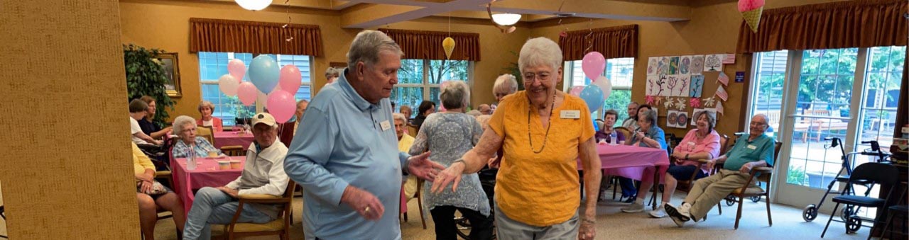 residents dancing at a party